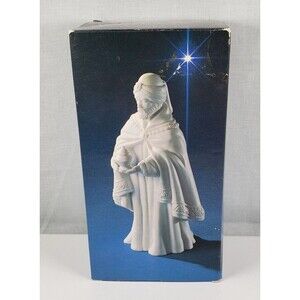 Vintage 1982 AVON Nativity Collectibles The Magi Bathasar Porcelain Figurine Box